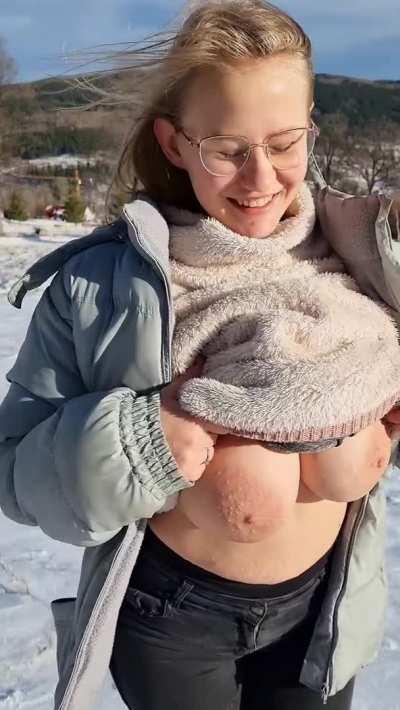 Boobs bounce a little differently in the cold
