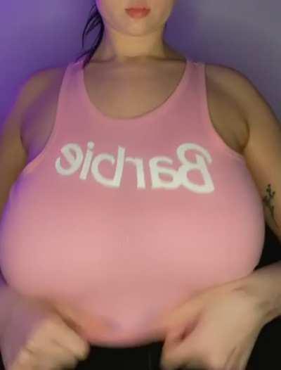 Describe my boobs using only one word