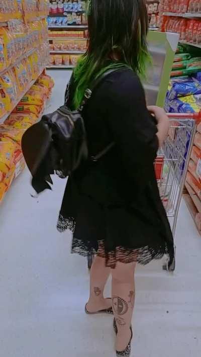First time flashing at the supermarket